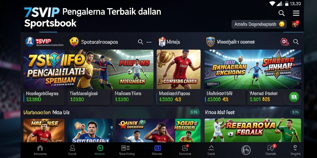 Tampilan antarmuka pengguna 7SVIP yang menarik dan responsif.