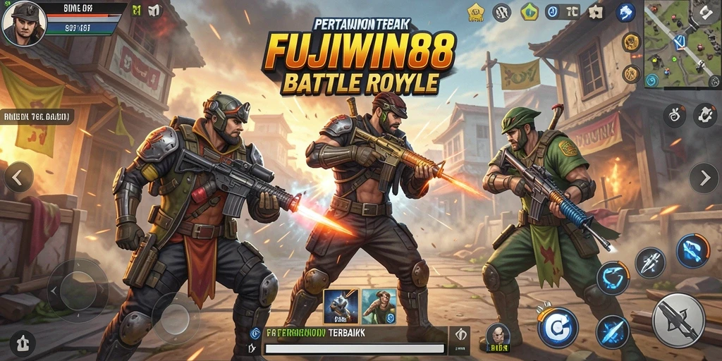 Gameplay mendebarkan FUJIWIN88 dalam pertempuran Battle Royale.