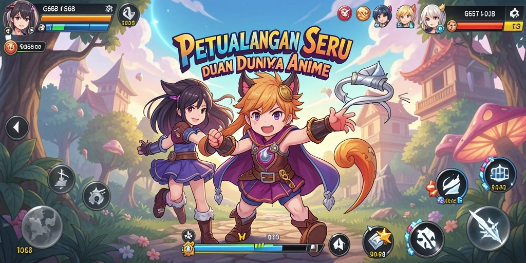 Tampilan gameplay seru dari G668 yang menampilkan pertarungan karakter Anime.