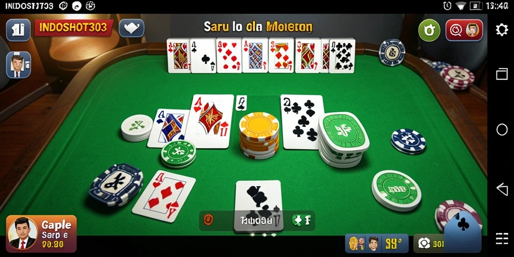 Screenshot gameplay Gaple yang menarik dan interaktif.