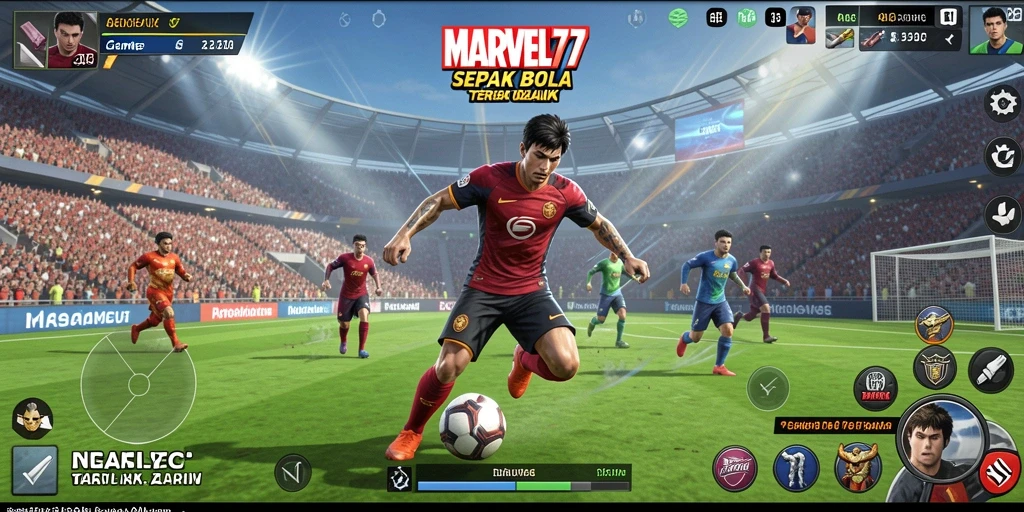 Gameplay seru di MARVEL77 dengan aksi sepak bola yang mendebarkan.
