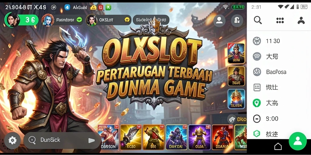 Screenshot OLXSLOT menampilkan aksi pertarungan yang intens dan mendebarkan.