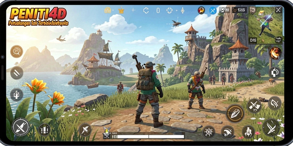 Tampilan gameplay menarik di dunia terbuka PENITI4D.