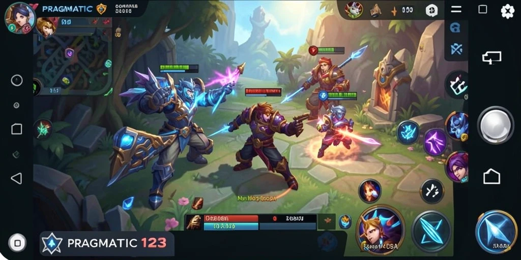 Tangkapan layar gameplay PRAGMATIC123 yang penuh aksi MOBA.