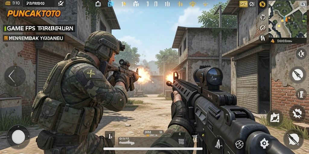 Screenshot menampilkan aksi intense dalam gameplay PUNCAKTOTO.