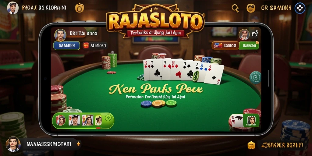 Tampilan menarik dari gameplay RAJASLOTO Poker