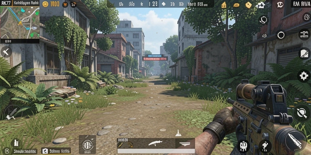 Tampilan menarik dari gameplay RK77 dalam simulasi kehidupan.