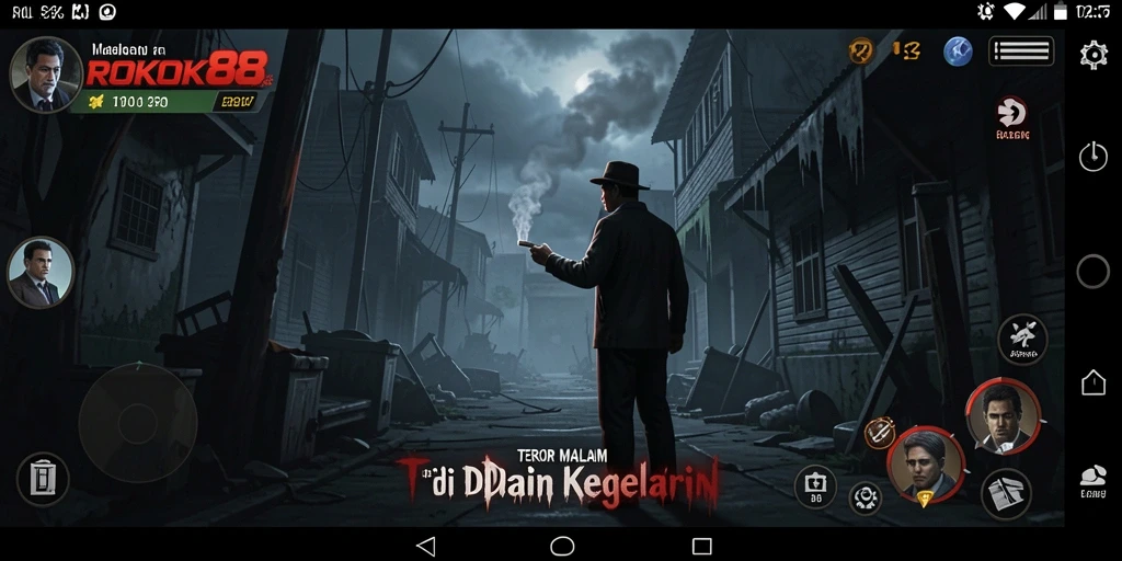 Screenshot ROKOK88 memperlihatkan suasana menyeramkan saat bermain.