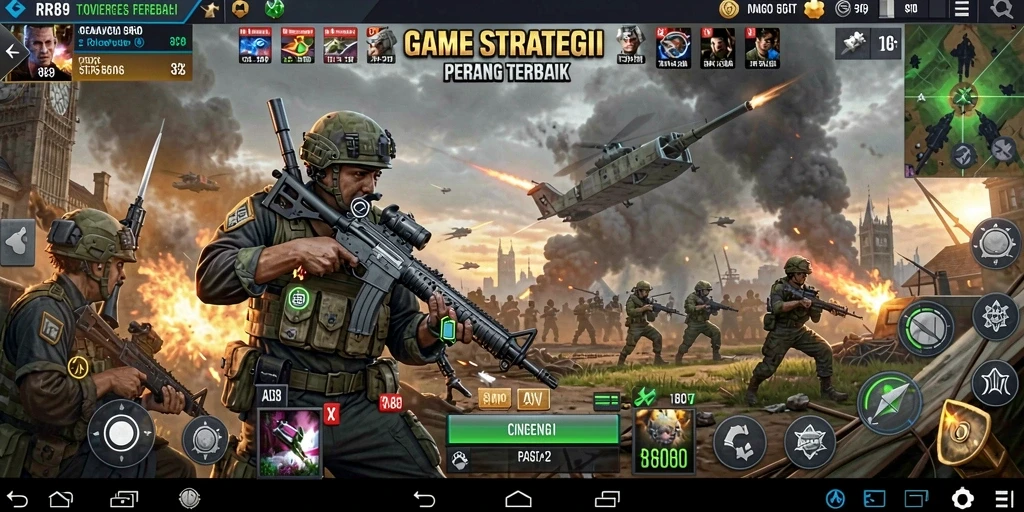 Tampilan gameplay strategi mendalam di RR89 dengan pertempuran epik.