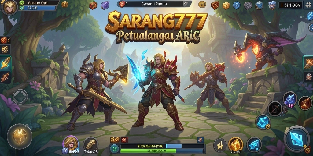 Tampilan gameplay SARANG777 yang menarik dengan pertarungan ARPG intens.