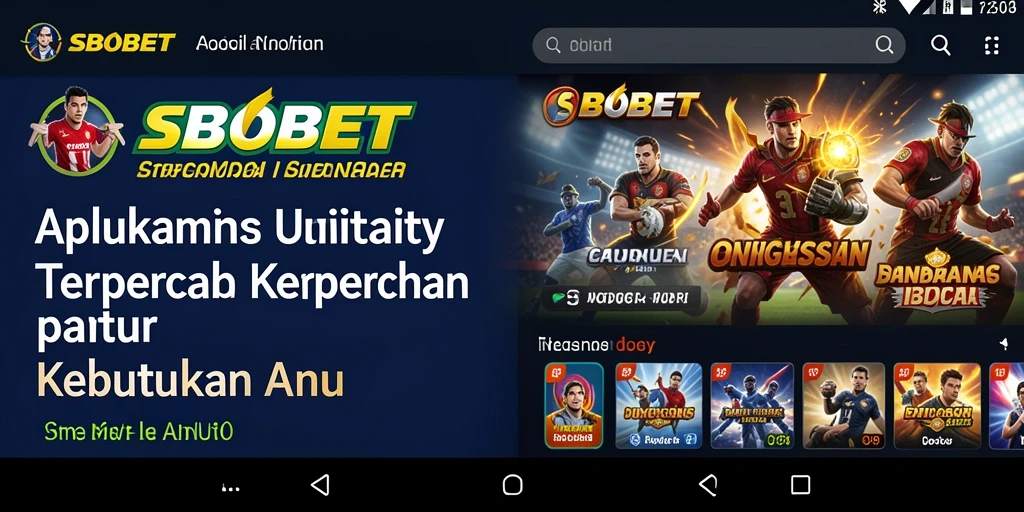 Tampilan utama aplikasi SBOBET yang memudahkan pengguna dalam mengakses fitur Utility.