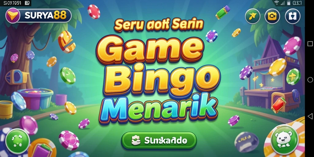 Gameplay seru dalam aplikasi Bingo SURYA88 dengan antarmuka menarik.