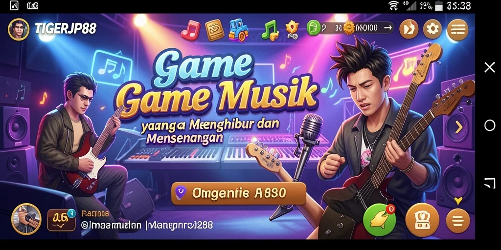Screenshot gameplay TIGERJP88 dengan antarmuka menarik dan musik yang asyik.